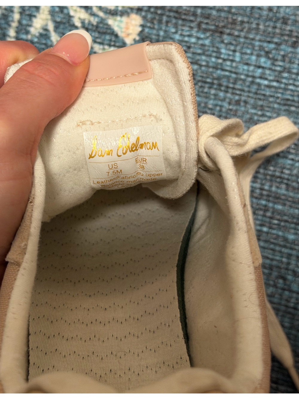 Sam Edelman Layla sneaker in luxe beige sz 7.5 women’s - Picture 8 of 8